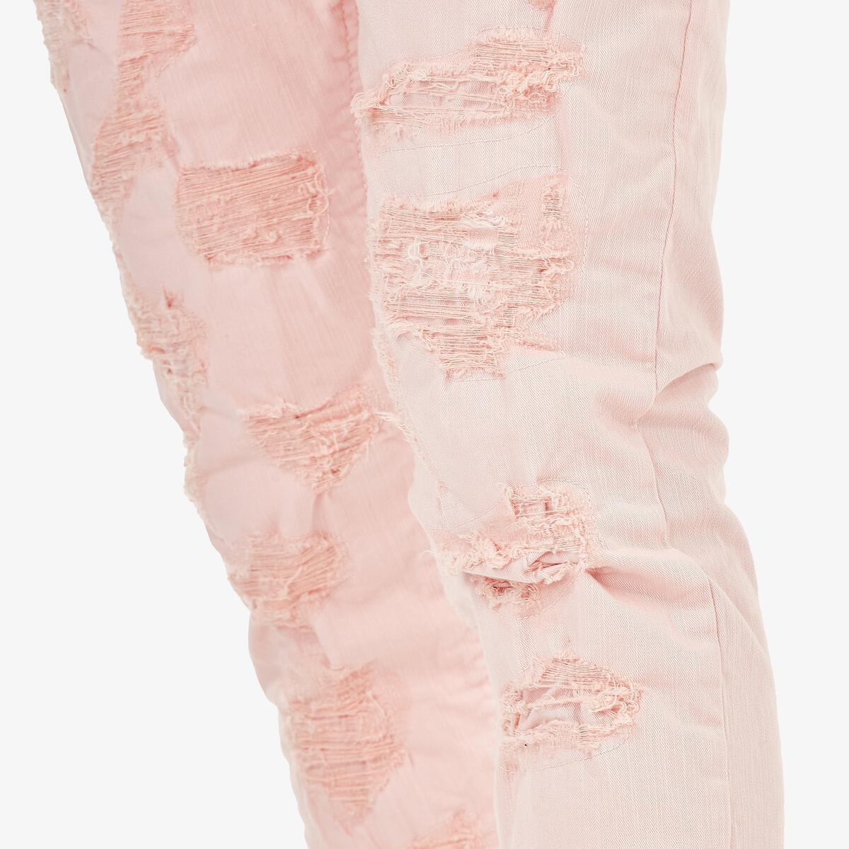 Salmon Distressed Jeans