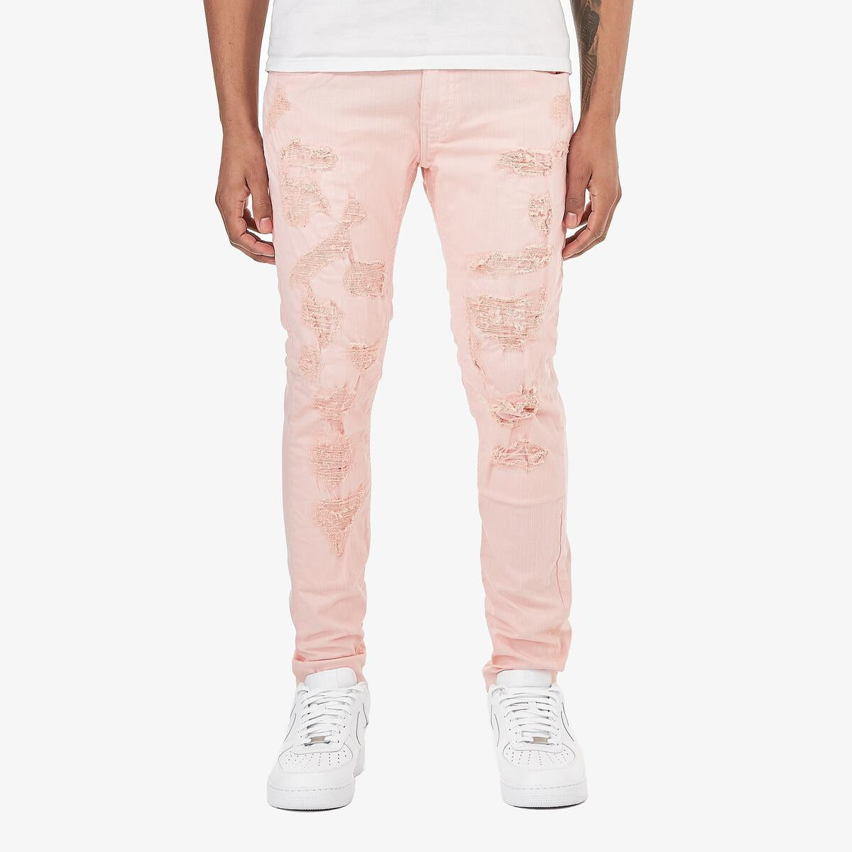 Salmon Distressed Jeans